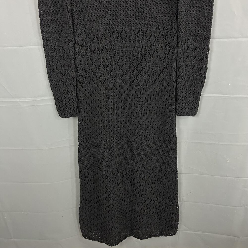 Free People Dress Large Dia Crochet Maxi Open Knit Boho Chic Summer Whimsigoth - Picture 4 of 11